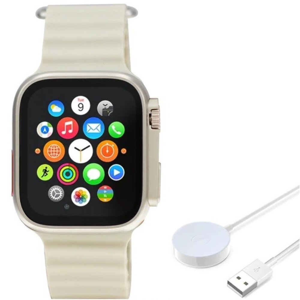 45mm Women Men's Sport Blood Oxygen Heart Rate Blood Pressure Smart Watch Gray